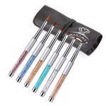 Amazon.com: Makartt 3Pcs Nail Art Liner Brush UV Gel Painting Nail Brush Pen Set Metal Diamond Acrylic Handle: Beauty