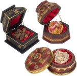  Christmas Seasonal Décor 6 3/4 by 3 3/4 by 2-Inch Novelty Decorations Three Kings Gifts Gold Frankincense and Myrrh Standard... 