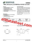 G5692 데이터시트(PDF) - Global Mixed-mode Technology Inc G5692 데이터시트(PDF)