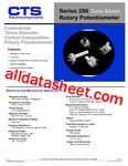 296XB252B2N 데이터시트(PDF) - CTS Corporation 296XB252B2N 데이터시트(PDF)