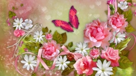 ID:780175 - Wallpaper Abyss  Butterfly and Flowers HD Wallpaper | Background Image | 1920x1080 | ID:780175