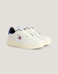 Tommy Jeans retro logo trainer in Ivory | ASOS