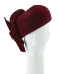 Philip Treacy Velour Beret w/ Sculptured Bow 