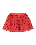 Stella McCartney Kids Polka-Dot Tulle Skirt, Size 4-10 