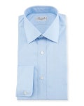Charvet Small Dot Dress Shirt, Blue