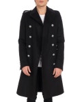 Balmain Mens Manteau Croise Long Double-Breasted Coat Balmain Mens Manteau Croise Long Double-Breasted Coat