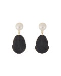 Jan Leslie 18k Bespoke 2-Tier Tribal Luxury Earrings w/ Pearl, Trilobite Fossil & Diamonds