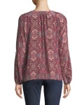 Nanette Lepore Hideout Long-Sleeve Top in Silk