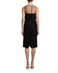 No. 21 Embellished Sleeveless Ruched Cocktail Dress