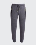 Emporio Armani Mens Heathered Neon-Trim Sweatpants