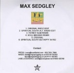 Max Sedgley Happy UK Promo CD-R acetate (317015)