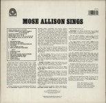 Mose Allison Mose Allison Sings UK vinyl LP album (LP record) (880014)