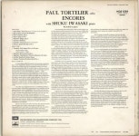 Paul Tortelier Encores UK vinyl LP album (LP record) (700413)
