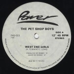 Pet Shop Boys West End Girls - Original Canadian Promo 12 vinyl single (12 inch record / Maxi-single) (4188)