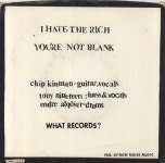 The Dils I Hate The Rich US 7 vinyl single (7 inch record / 45) (854009)