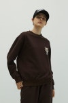 [UNISEX] 하이키 자수 스웻셔츠 브라운_HYIIⁿ [UNISEX] 하이키 자수 스웻셔츠 브라운