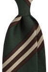 샤프 스트라이프 그린브라운 넥타이_MANNERGRAM 샤프 스트라이프 그린브라운 넥타이