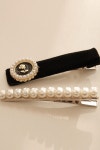 [J.LAUREN] 제이로렌 벨벳 진주 헤어집게핀 세트 H0934 제이로렌 벨벳 진주 헤어집게핀 세트 H0934