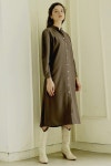 몽돌 원피스 헨리넥 셔츠 드레스 브라운 MDOP005BROWN_MONGDOL 몽돌 원피스 헨리넥 셔츠 드레스 브라운 MDOP005BROWN