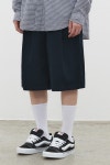 Cotton 2Pleats Shorts DCPT041Navy_DECET Cotton 2Pleats Shorts DCPT041Navy