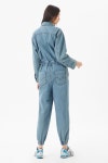 Banded Loose Denim Jumpsuit (For WOMEN)_LUCKY MARCHE Banded Loose Denim Jumpsuit (For WOMEN)