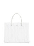 Medea - Hanna croc embossed leather bag - White | Luisaviaroma