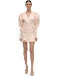 ROTATE - Womens Silvia Bow Satin Mini Dress - Pink - Only At Moda Operandi from Moda Operandi | AccuWeather Shop ROTATE ROTATE... 