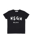 Msgm - 로고 프린트 코튼 저지 티셔츠 - 블랙 | Luisaviaroma