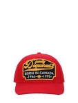 Dsquared2 - 로고 패치 코튼 베이스볼 모자 - 레드 | Luisaviaroma