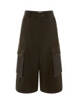 JW Anderson - Wool gabardine wide leg cargo shorts - Military Green | Luisaviaroma