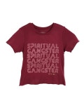 Spiritual Gangster Retro Short-Sleeve Logo Tee, Size 6-14 