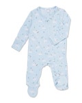 Angel Dear Bunnies Printed Zip-Front Footie Pajamas, Size 0-9 Months 