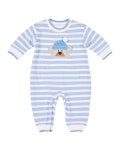 Florence Eiseman Boys Stripe Pique Coverall w/ Dog Applique, Size 3-12 Months  Florence Eiseman Boys Stripe Pique Coverall w... 