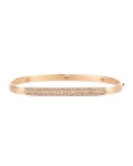 Dominique Cohen 18k Rose Gold Diamond Hinged Huggie Bangle Bracelet