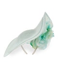 Philip Treacy New Proportion Sweeping Wave Structured Hat w/ Rosette 