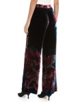 Trina Turk Penelope Floral Velvet Wide-Leg Pants