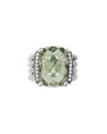 David Yurman Wheaton Ring with Prasiolite and Diamonds
