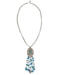 Devon Leigh Turquoise Carved Pendant Necklace