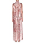 Giorgio Armani Mock Neck Printed Gown