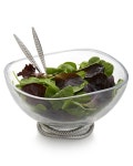Nambe Braid Glass Salad Bowl with Servers | Neiman Marcus