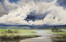 The fields turn green Painting by Nataliia Kulikovska | Saatchi Art The fields turn green Painting