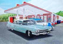 Cadillac Fleetwood Painting by Benjamin Self | Saatchi Art South Korea