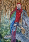 Parrot in the Manatí Park Painting by Inna Vermenich | Saatchi Art South Korea