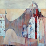 Old city 23,6 x 23,6 inch, 3 Painting by Emil Hasenrick | Saatchi Art Old city 23,6 x 23,6 inch, 3 Painting