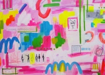 Home Schooling Painting by Natalie Parsons | Saatchi Art Home Schooling Painting