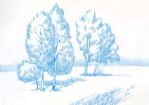 A195 (Summer landscape near the river bank) Painting by Tony Karbouski | Saatchi Art South Korea
