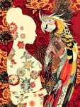 Girl With Parrot Digital by Frank Daske | Saatchi Art South Korea