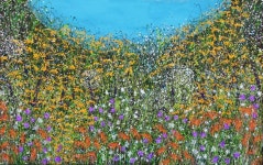 Elmira Extra Large post impressionist brushless wildflower field painting Painting by Julian Raven | Saatchi Art Elmira Extra... 