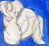 Blue Woman Seated III Painting by Heidi Lanino | Saatchi Art Blue Woman Seated III Painting