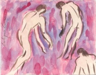 Figures in Motion 7 Painting by Eustaquio Carrasco | Saatchi Art